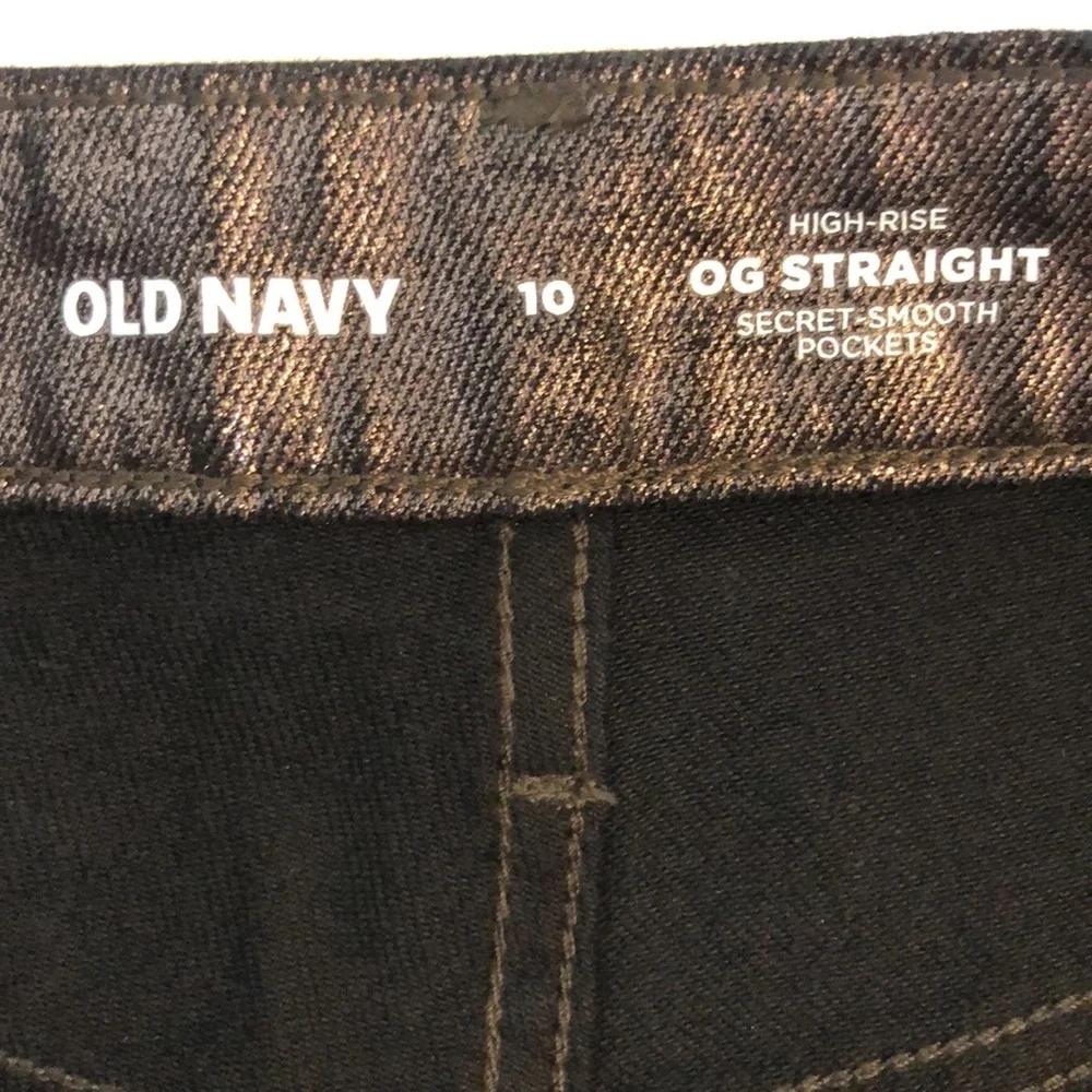 Old Navy High-Rise Shine OG Loose  Secret Smooth Pockets Jean Size 10
